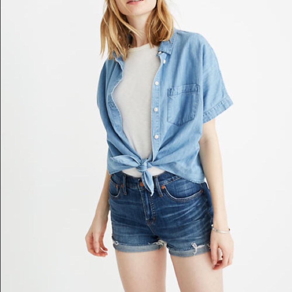 Madewell Dark Wash Denim Jean Shorts